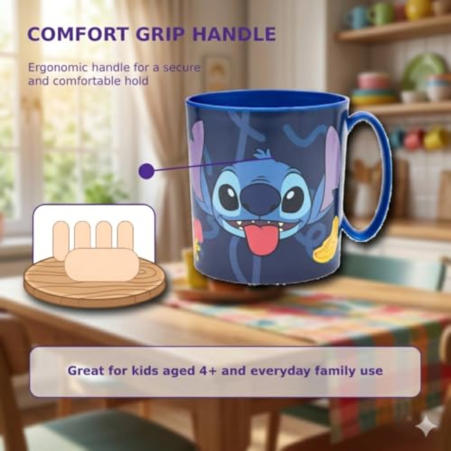 Stor 390ml Microwave Mug Reusable Plastic Drink Cup for Children