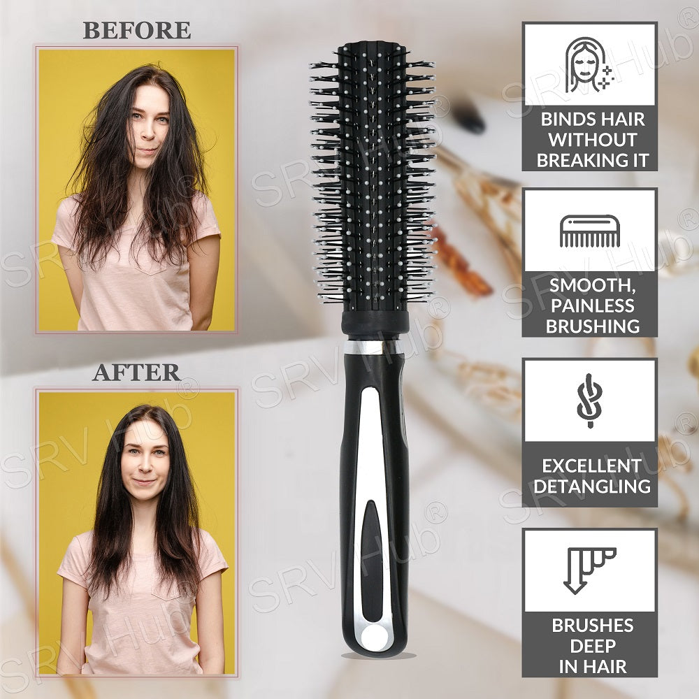 Professional Radial Round Hair Brush Epoxy Tips