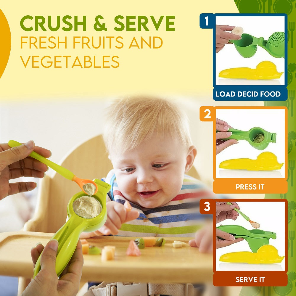 Baby Food Press with Handle, Fresh Fruit & Veggie Press