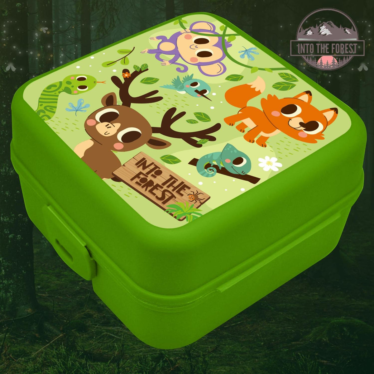Square Lunch Box 3 Compartments - Into The Forest – view 3
