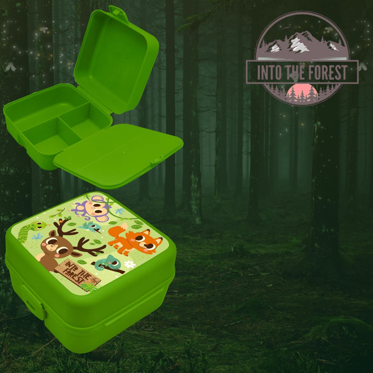 Square Lunch Box 3 Compartments - Into The Forest – view 5