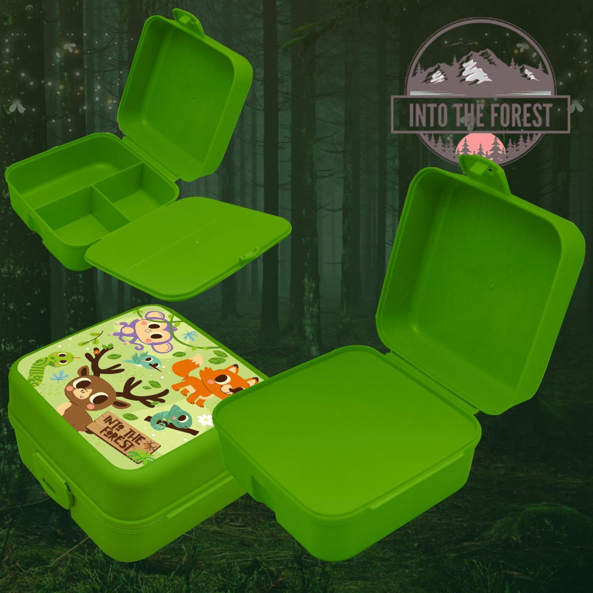 Square Lunch Box 3 Compartments - Into The Forest – view 6