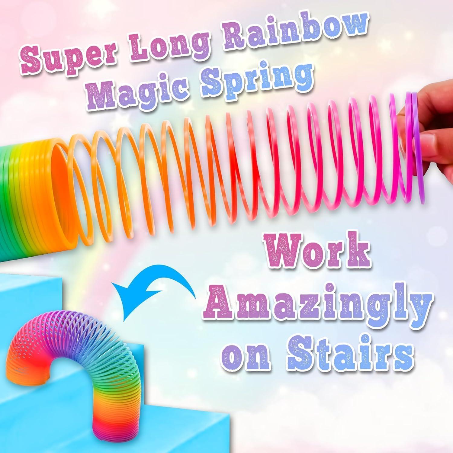 Large Slinky Rainbow Magic Spring Toy - 15cm