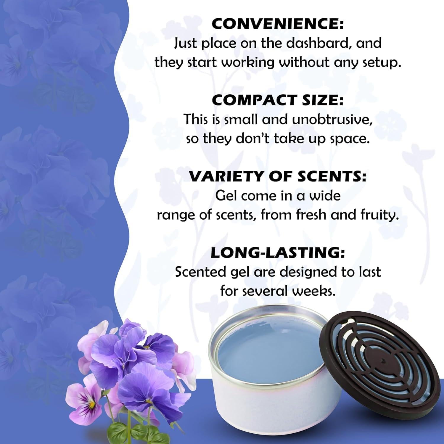 Gel Car Air Fresheners - 17g