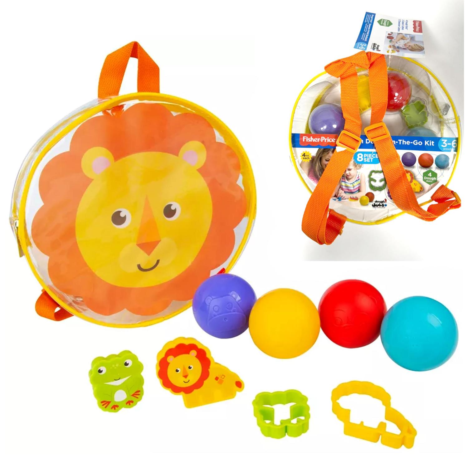 Kids Dough Dots Backpack Creative Playset 9 Piece Set
