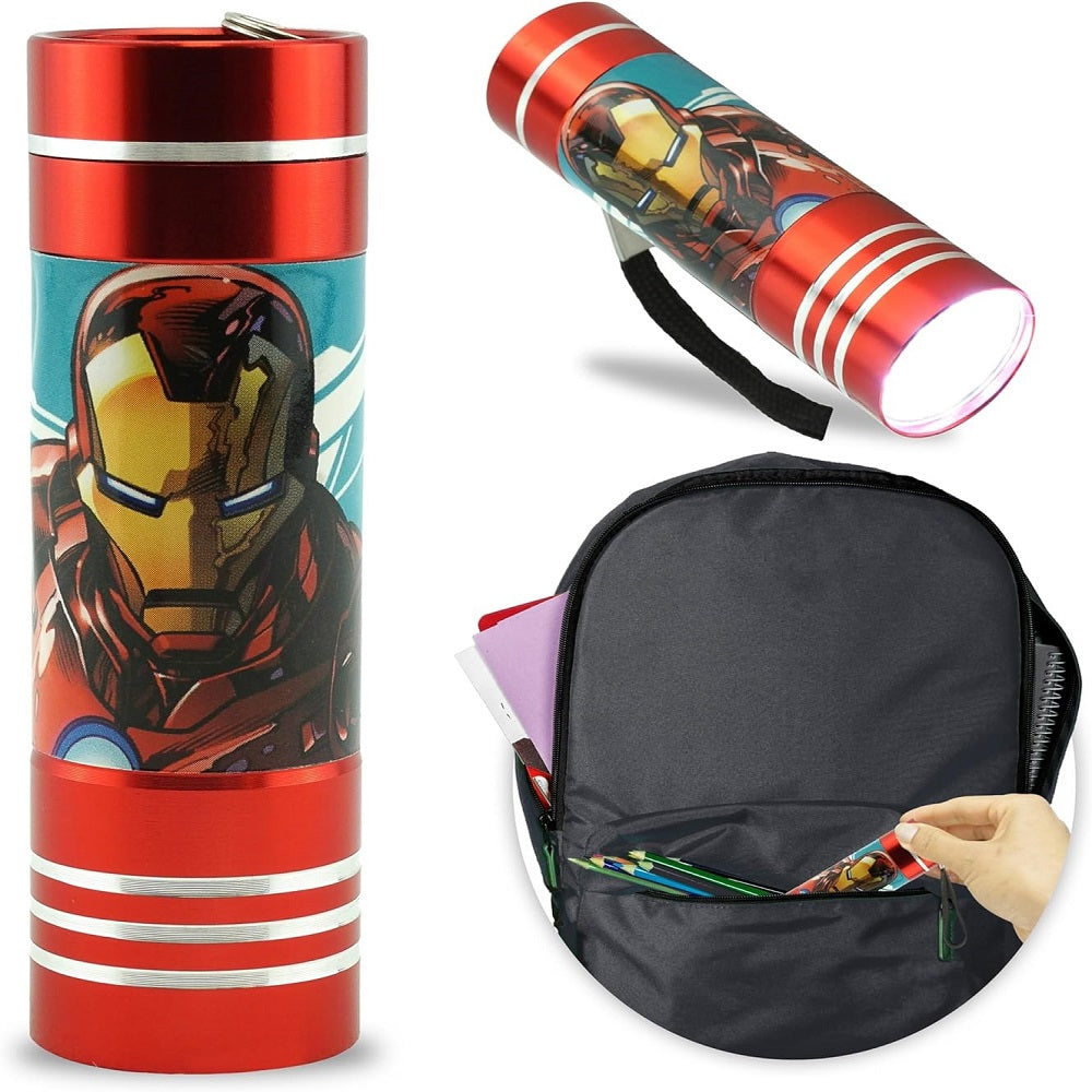 Kids Licensed Marvel Avengers 9 LED Pocket Torch Flashlight(Red)