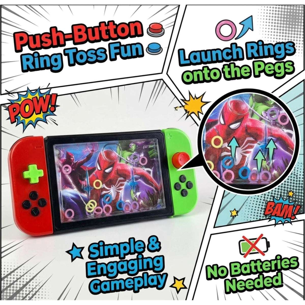 Marvel Avengers Kids Licensed Water Ring Game Toys – view 3