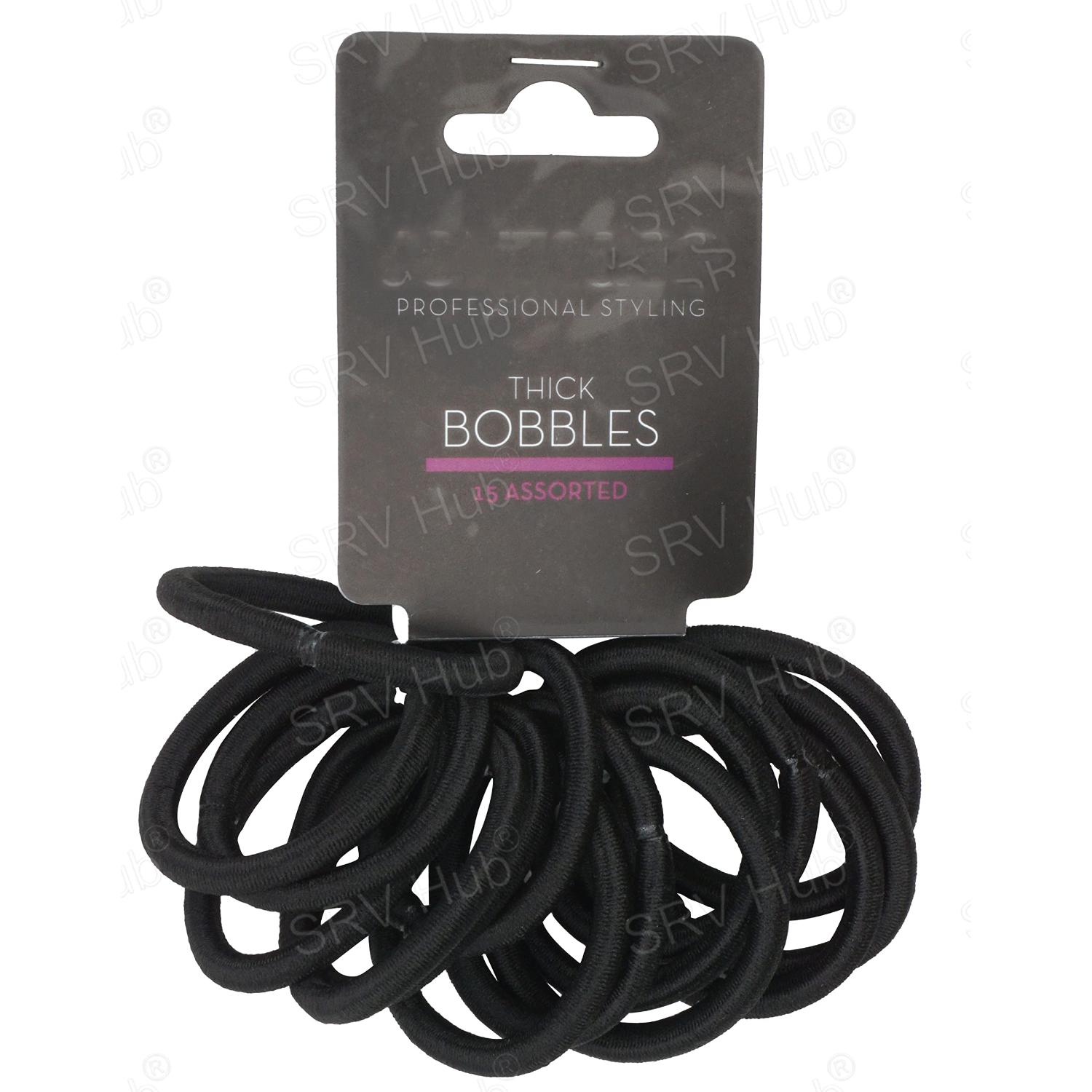 Black Hair Bobbles 15pcs