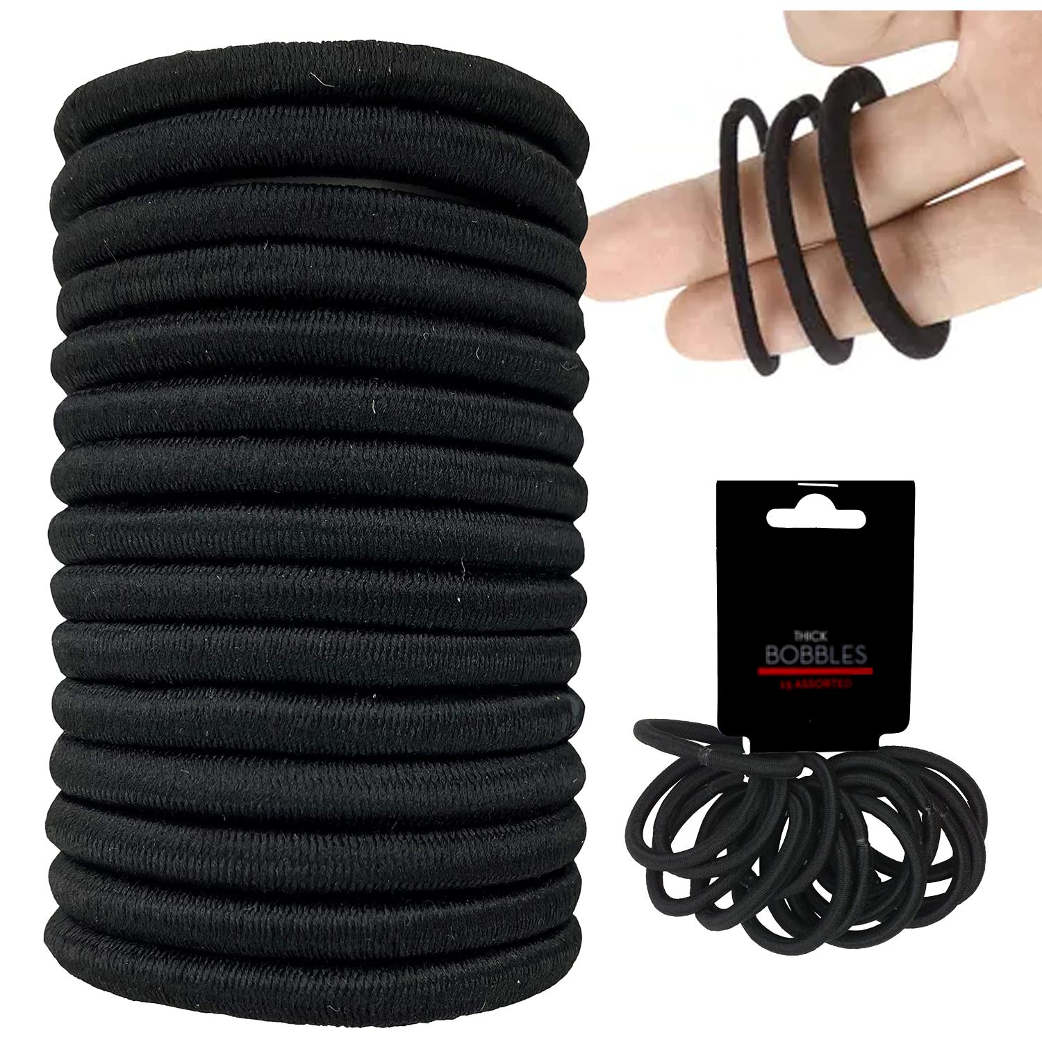 Black Hair Bobbles 15pcs