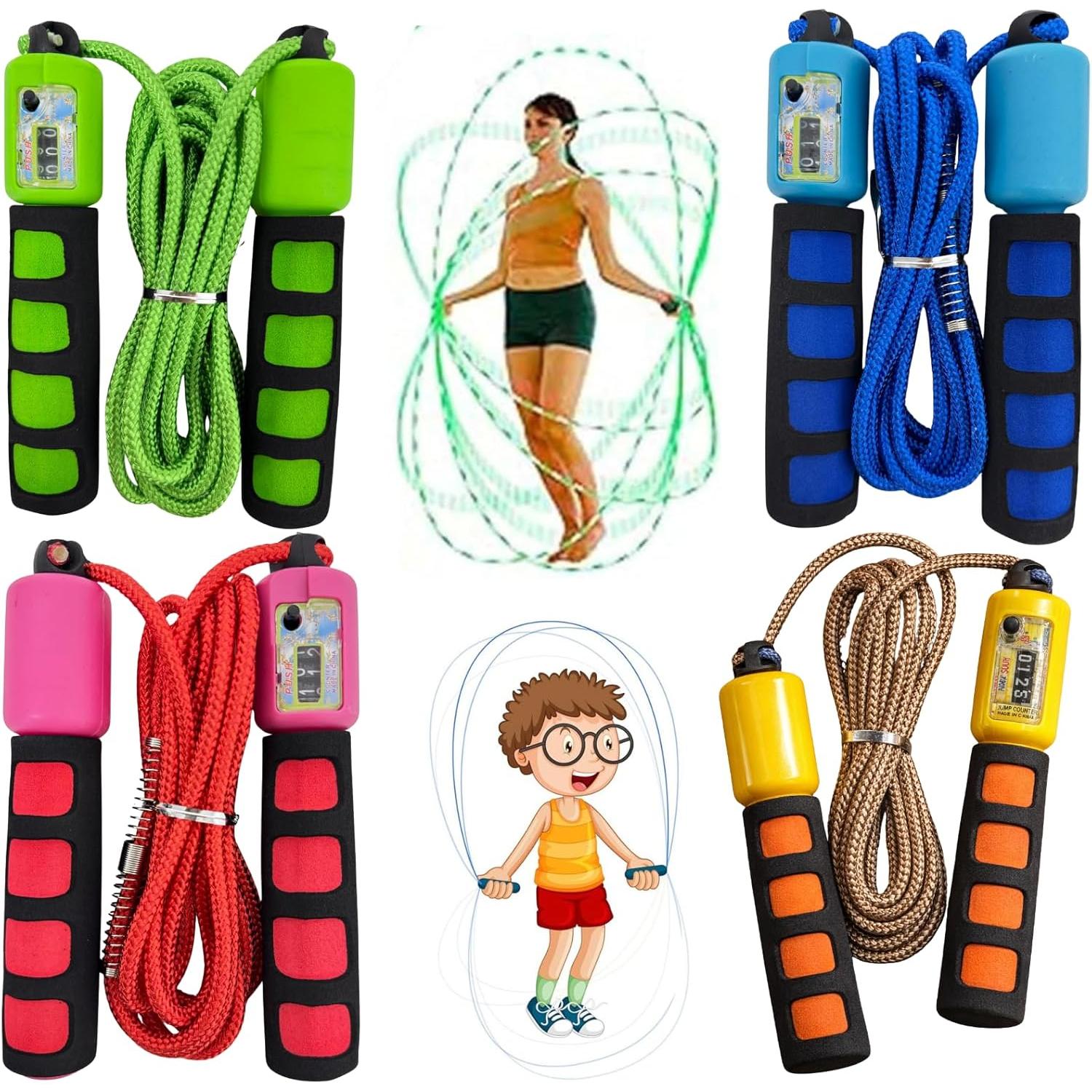 2.7m Adjustable Skipping Rope with Counter - Assorted