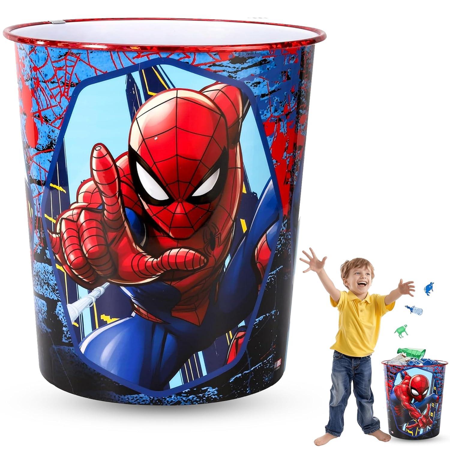 Kids 7L Plastic Dustbin Round Open Top Waste Paper Bin 22cm