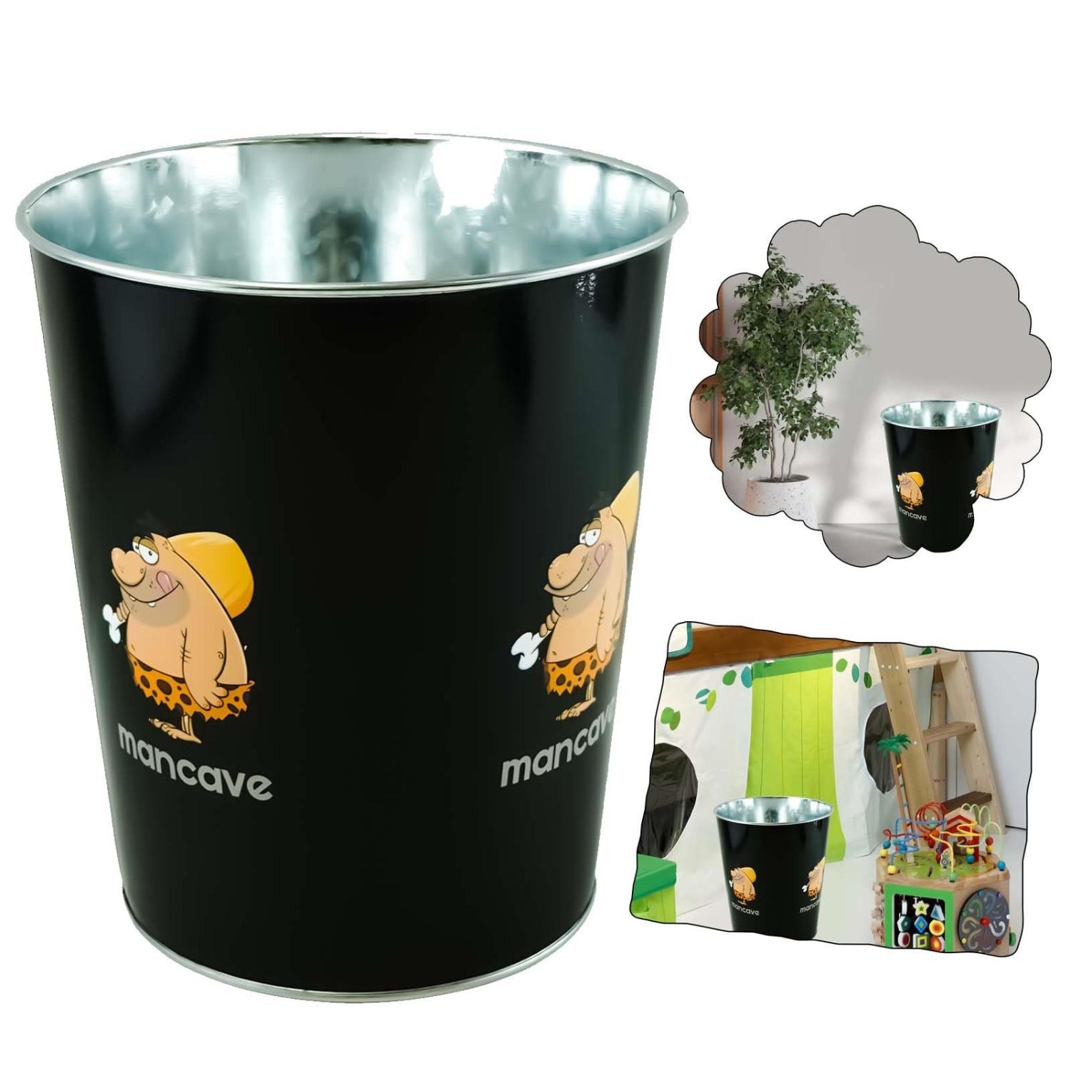 Kids 7L Plastic Dustbin Round Open Top Waste Paper Bin 22cm
