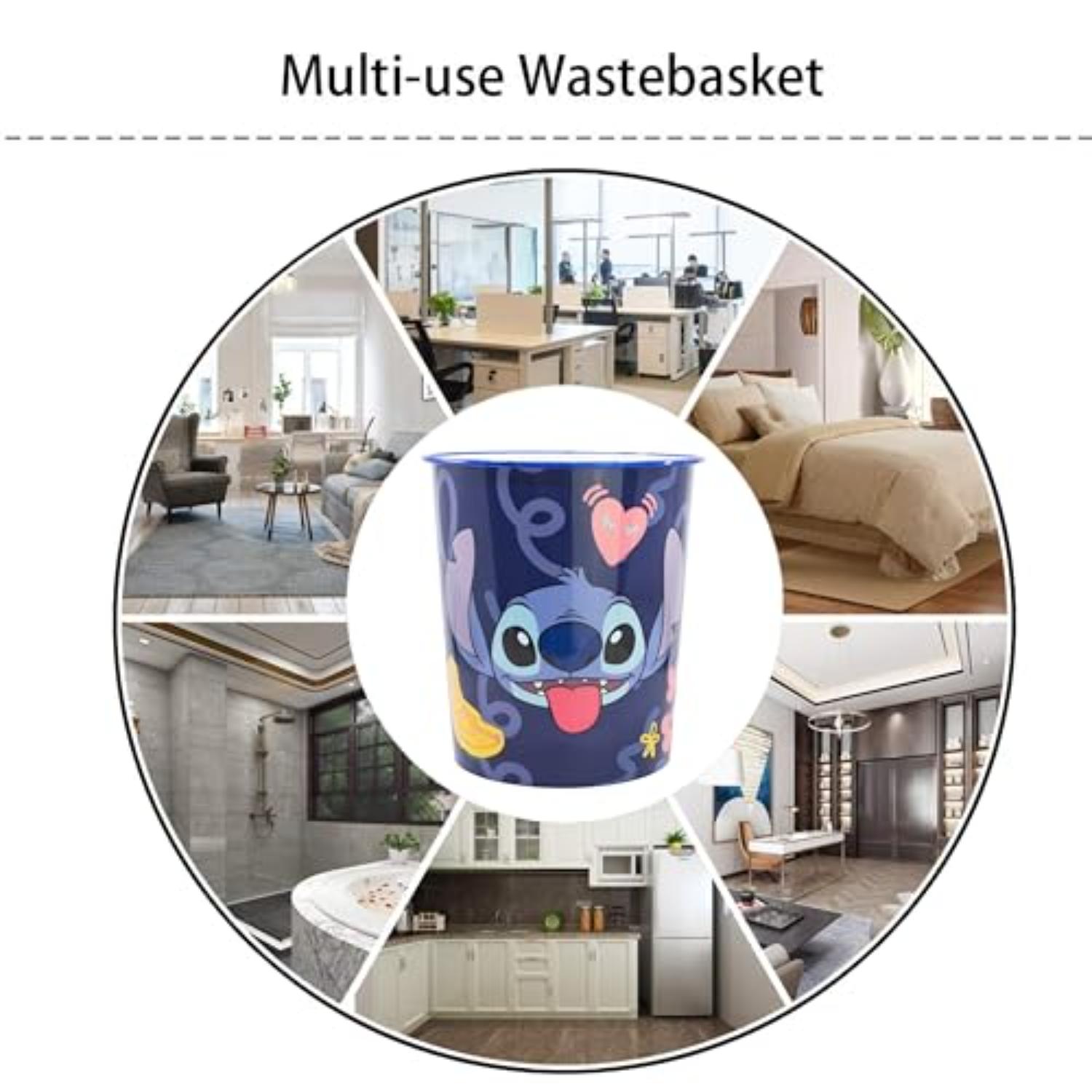 Kids 7L Plastic Dustbin Round Open Top Waste Paper Bin 22cm