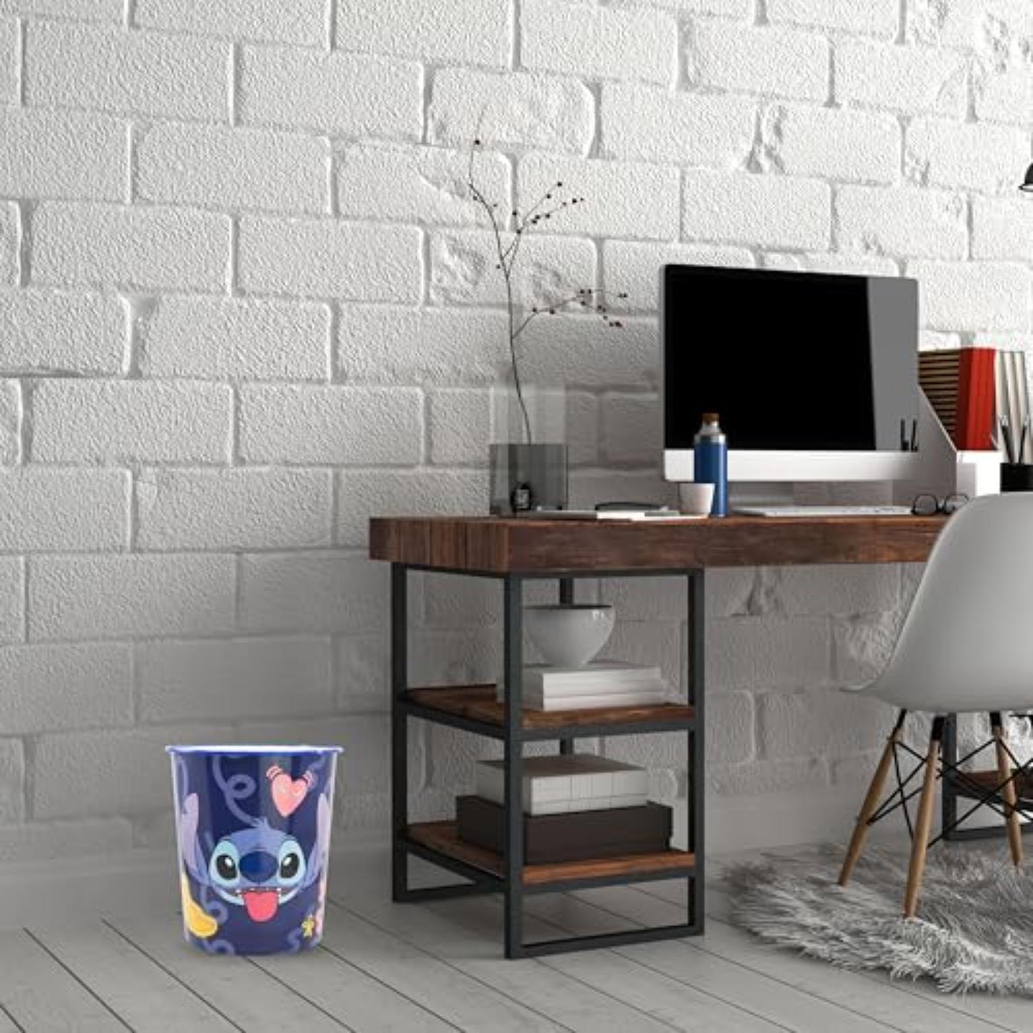 Kids 7L Plastic Dustbin Round Open Top Waste Paper Bin 22cm