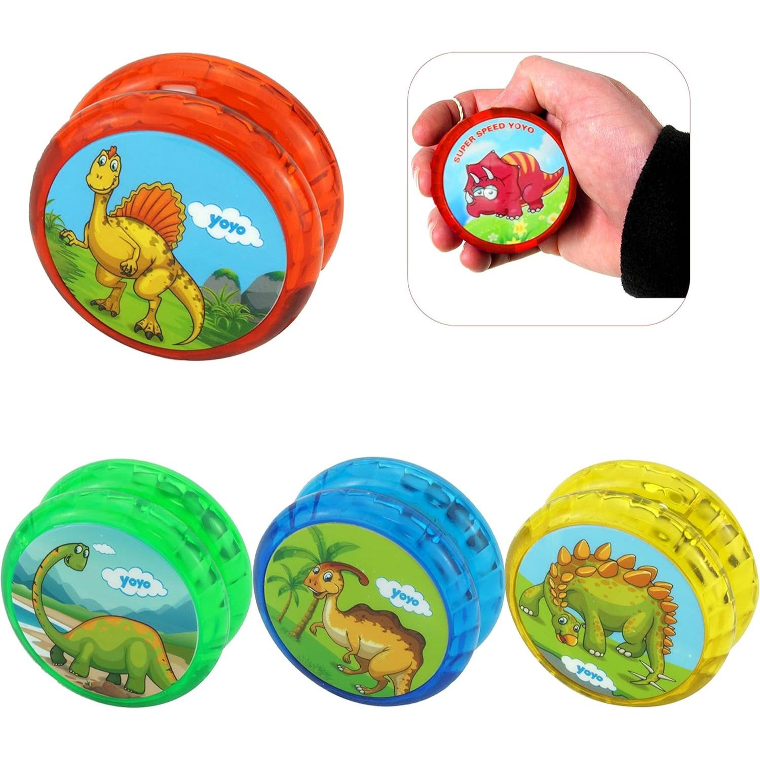 5.5cm Kids Light-Up Dinosaur Yo-Yo Toy with String - Assorted