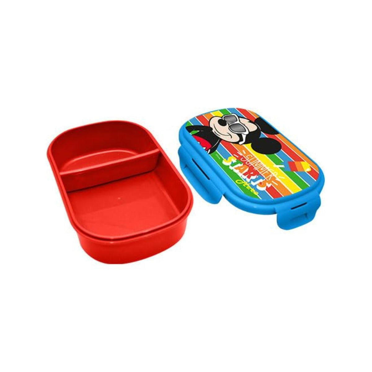 Disney Mickey Mouse Red Blue Kids Licensed Lunch Box with Cutlery – view 2