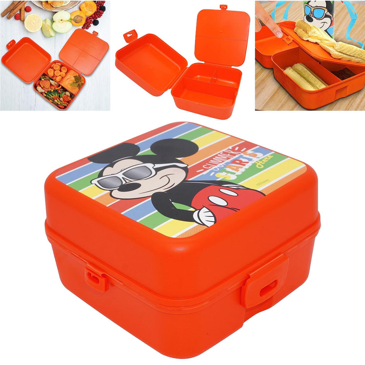 Square Lunch Box 3 Compartments - Mickey Mouse 13cm – view 2