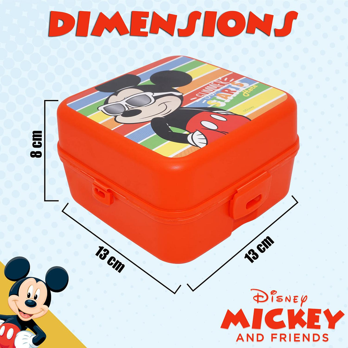 Square Lunch Box 3 Compartments - Mickey Mouse 13cm – view 4