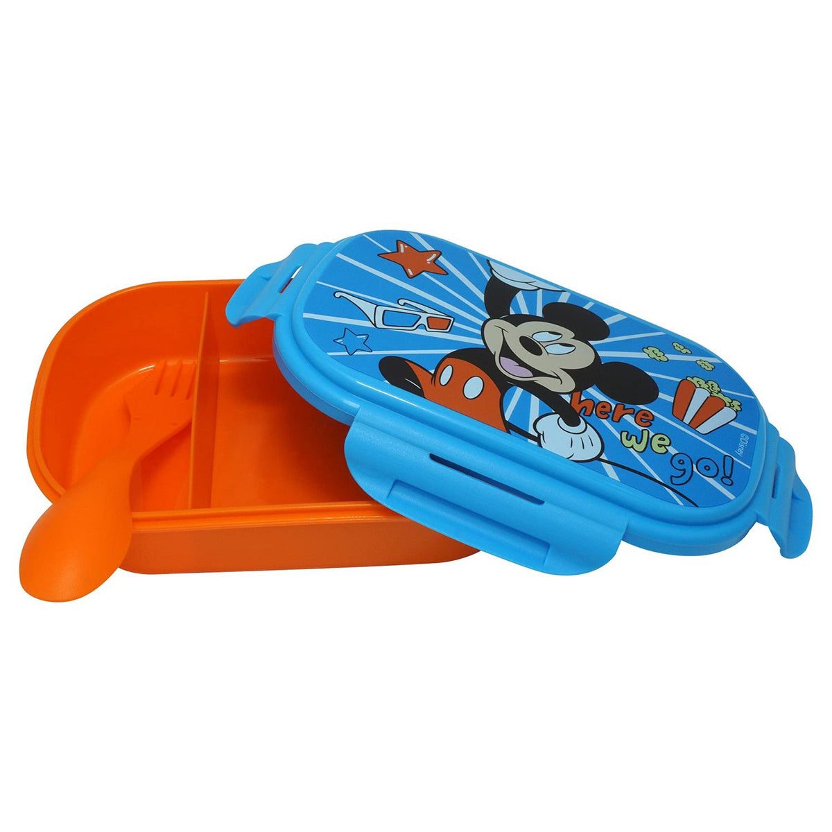 Disney Mickey Mouse Blue Kids Licensed Lunch Box with Cutlery – view 8