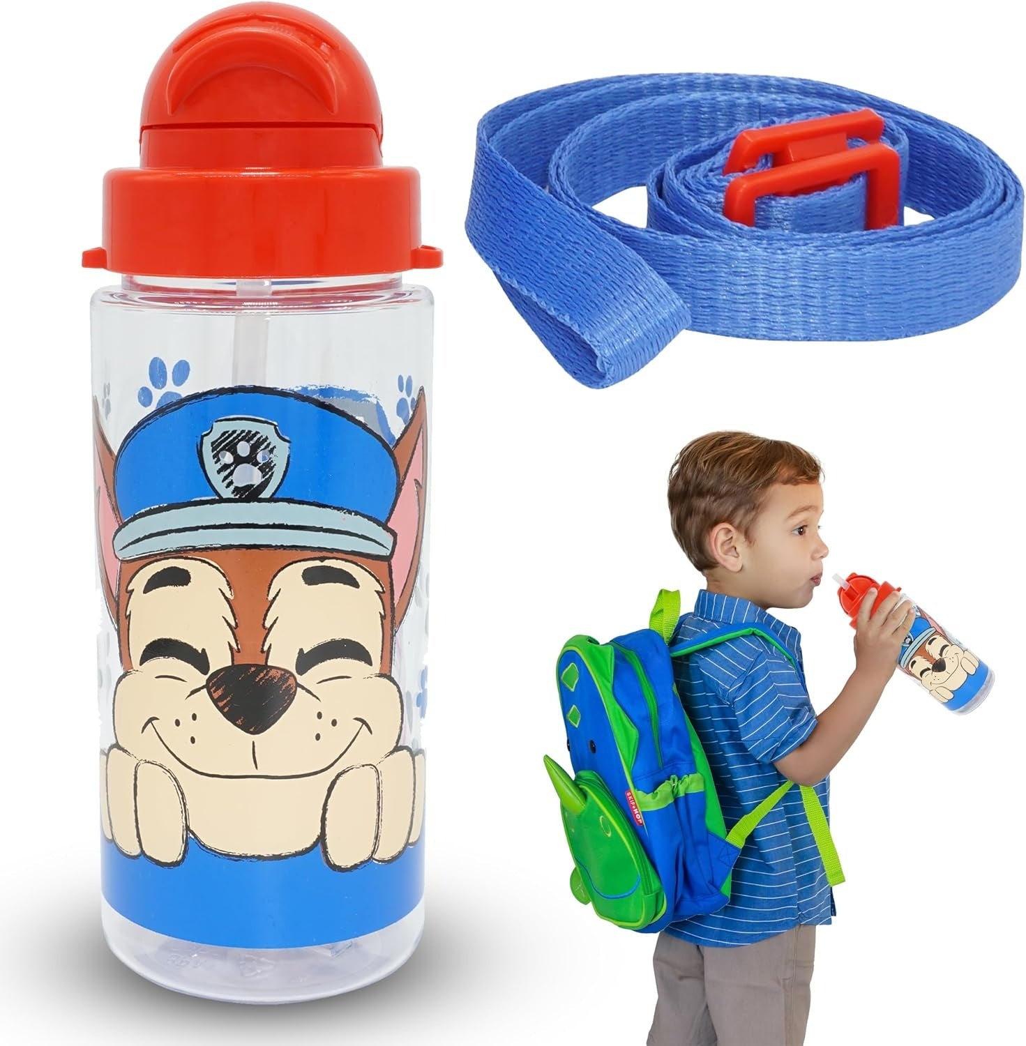 500ml Tritan Water Bottle with Strap for Children