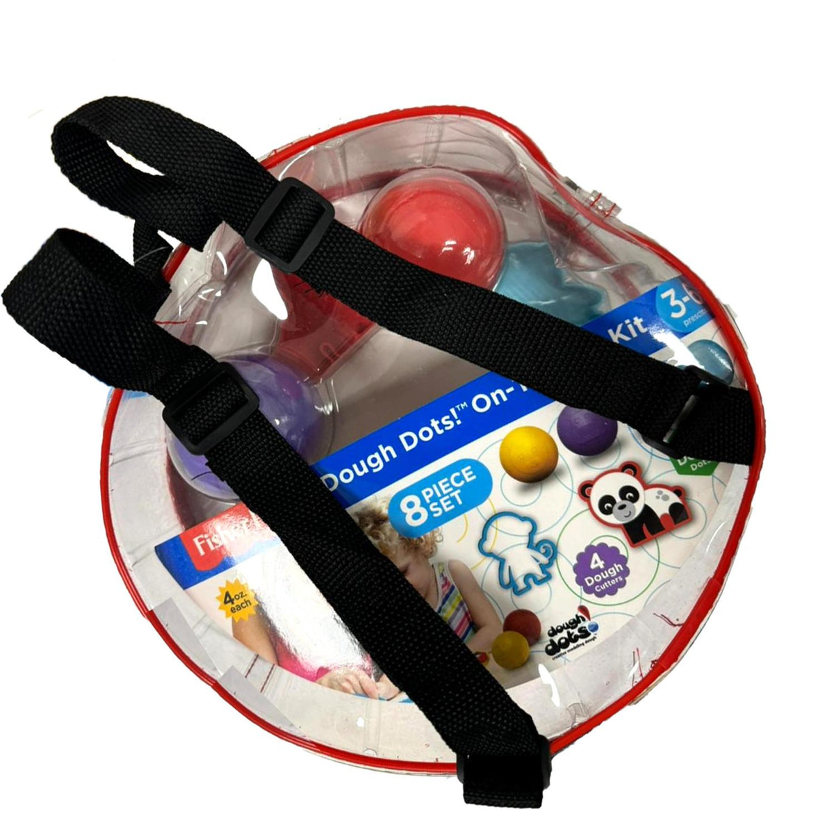 Kids Dough Dots Backpack Creative Playset 9 Piece Set - Panda – view 3