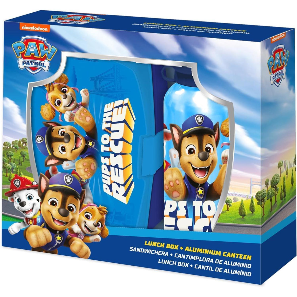 PAW Patrol Kids Licensed Plastic Lunchbox with Aluminium Water Bottle Set – view 4