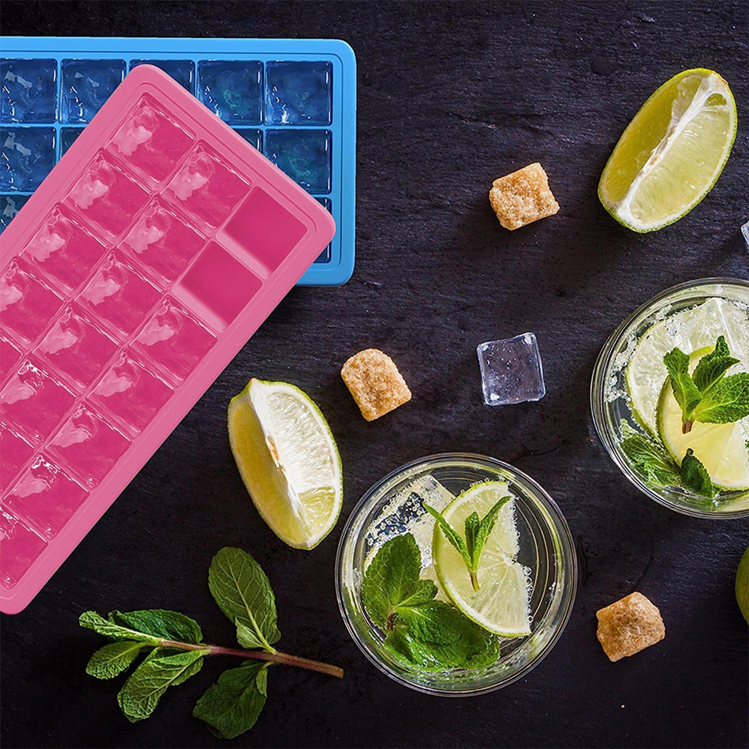 Silicone Ice Cube Tray with Lid 21 Cavity BPA-Free Mould