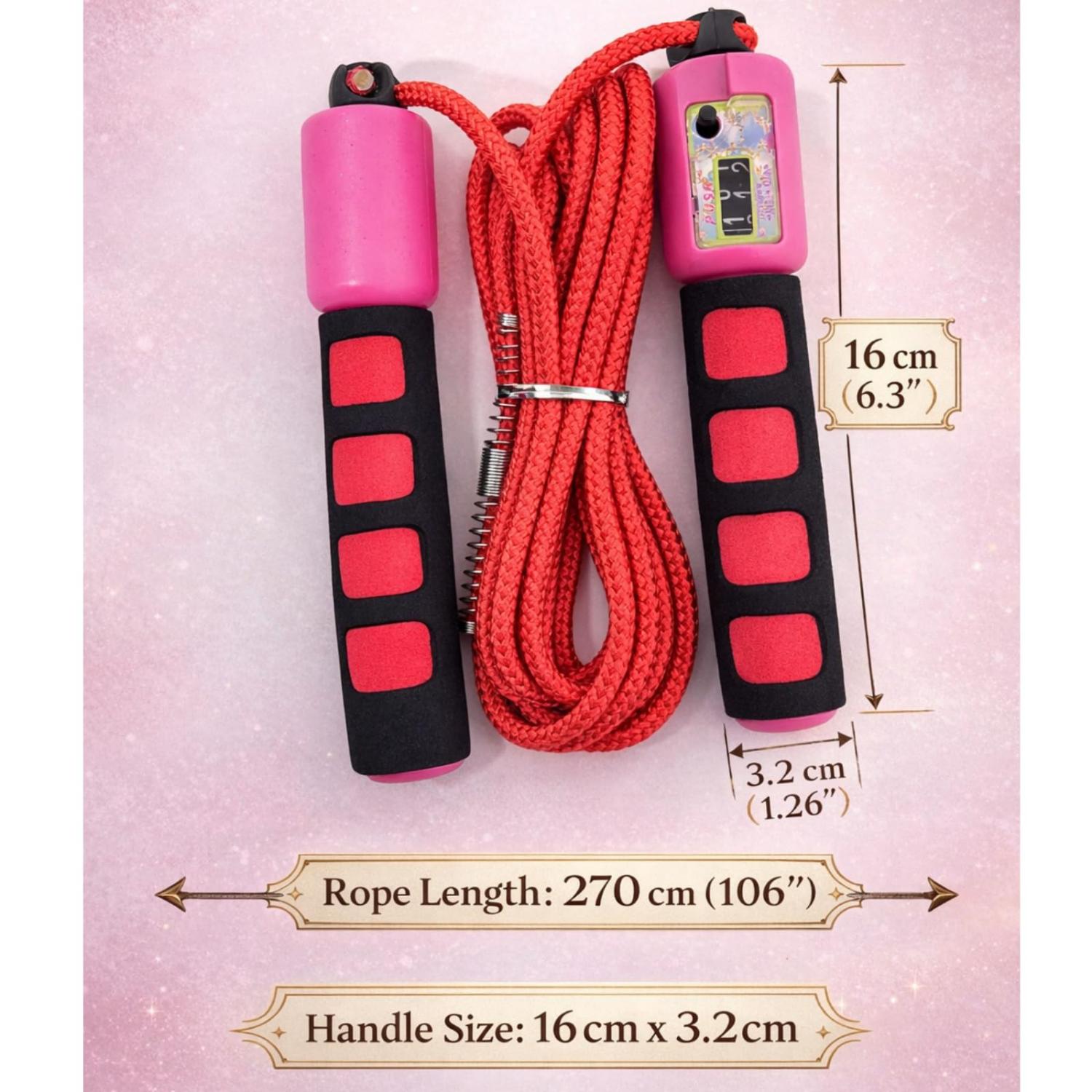 2.7m Adjustable Skipping Rope with Counter - Assorted