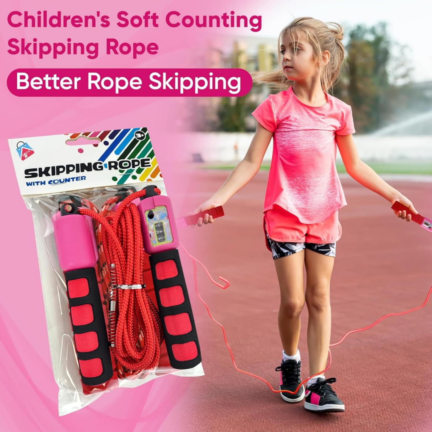 2.7m Adjustable Skipping Rope with Counter - Assorted