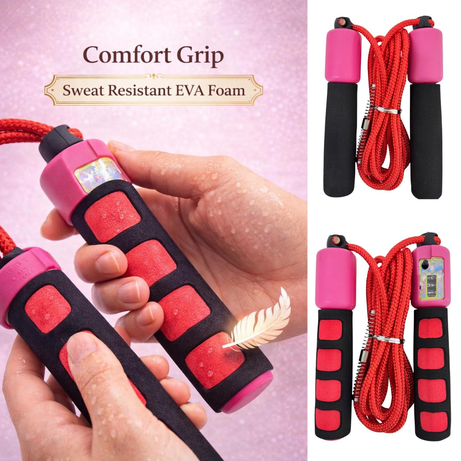 2.7m Adjustable Skipping Rope with Counter - Assorted