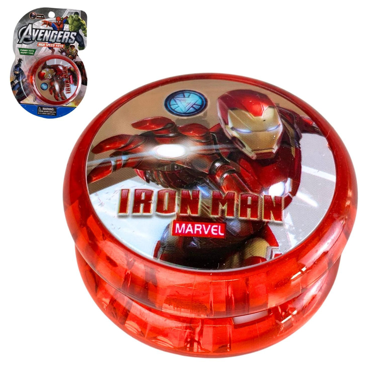 Iron Man Kids Licensed LED Light-Up YoYo 5.5cm