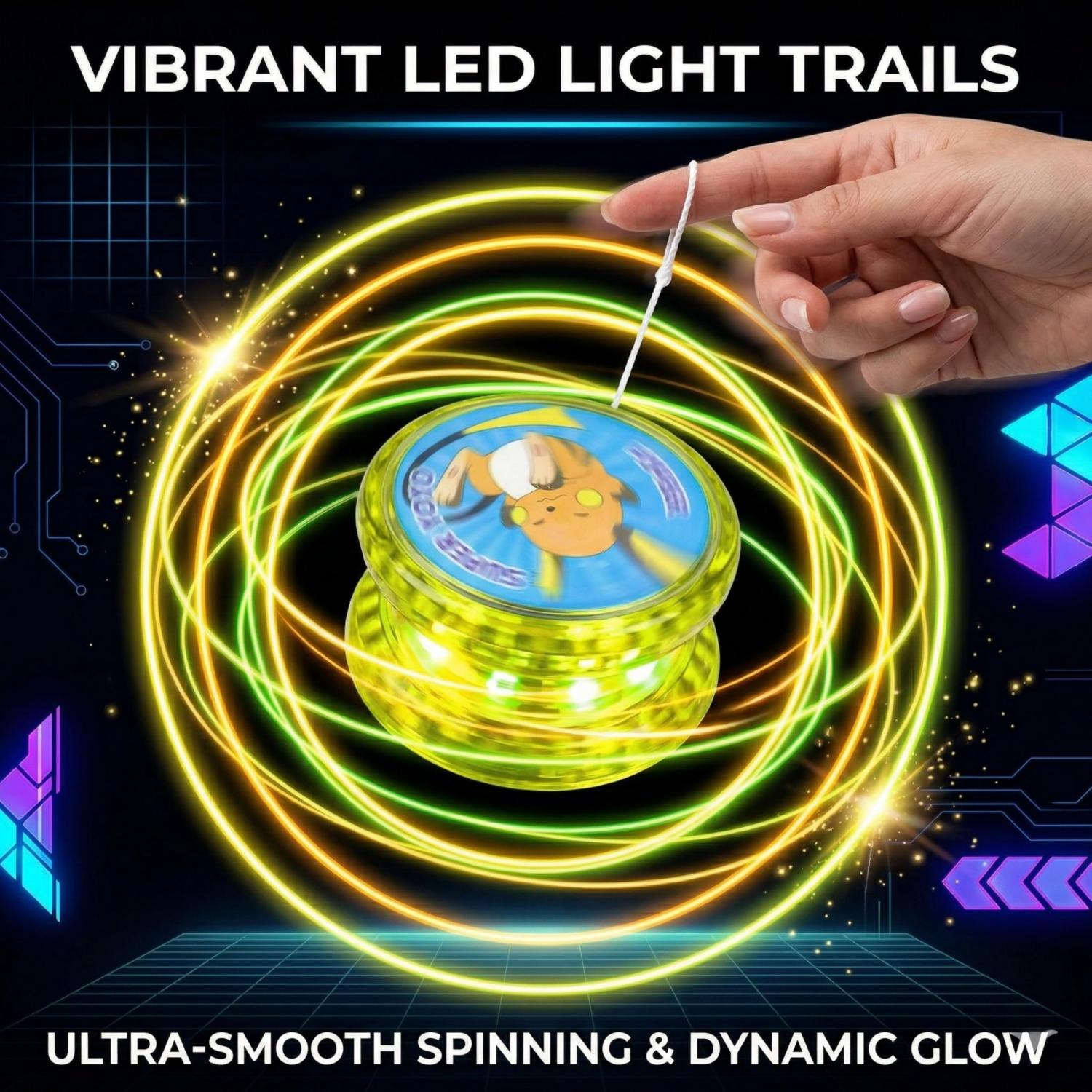 5.5cm Pokemon LED Light-Up YoYo Toys for Kids – Assorted