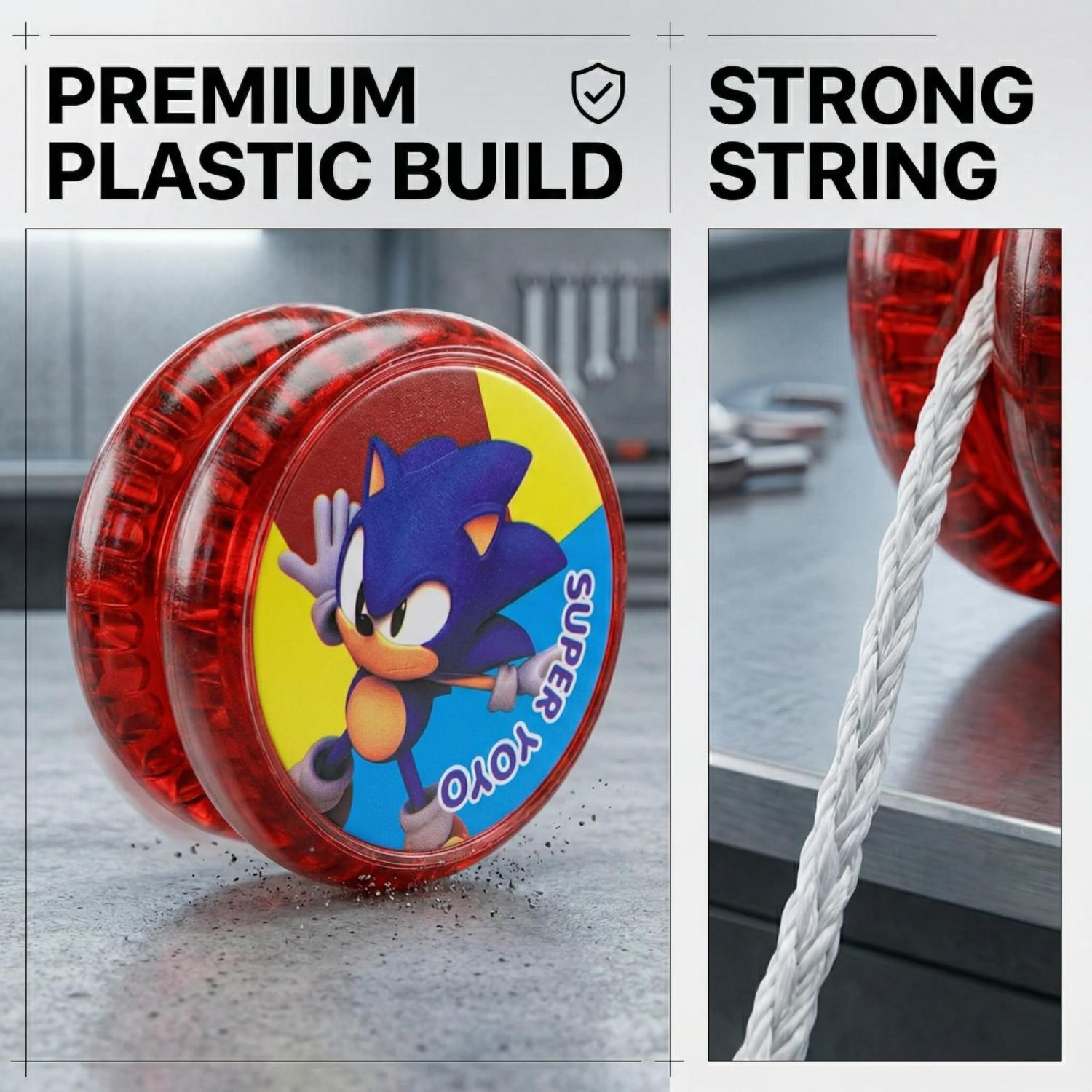 5.5cm Sonic the Hedgehog LED Light-Up YoYo Toys for Kids