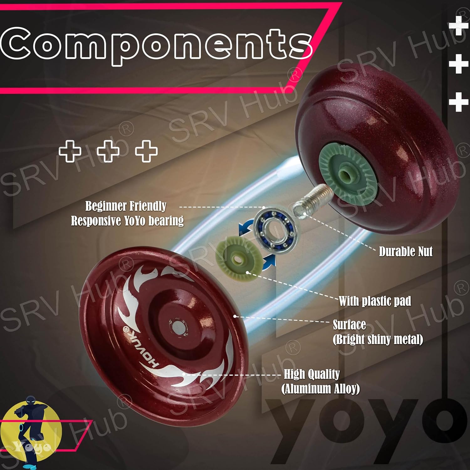 5cm Metal Responsive YoYos for Beginners – Assorted