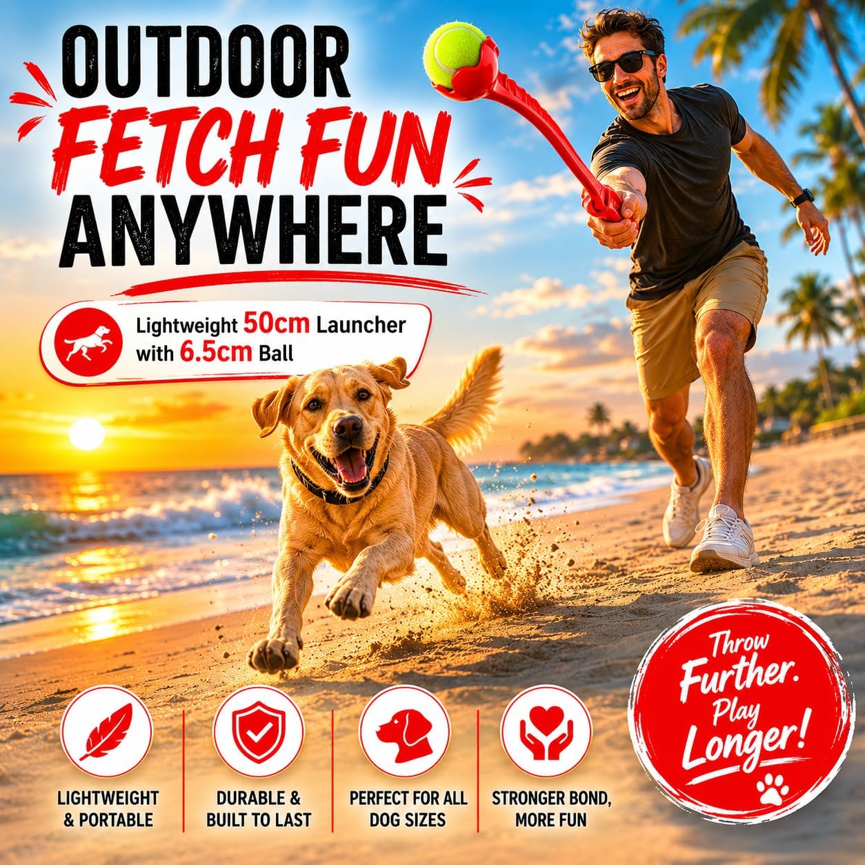 50cm Dog Ball Launcher Thrower Ball
