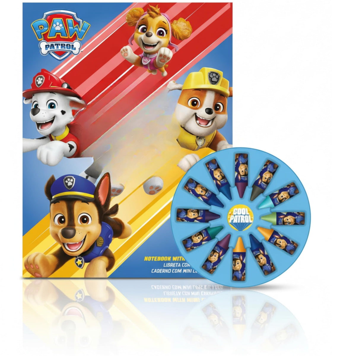 PAW Patrol Kids Licensed Notebook & Mini Crayons Colouring Set