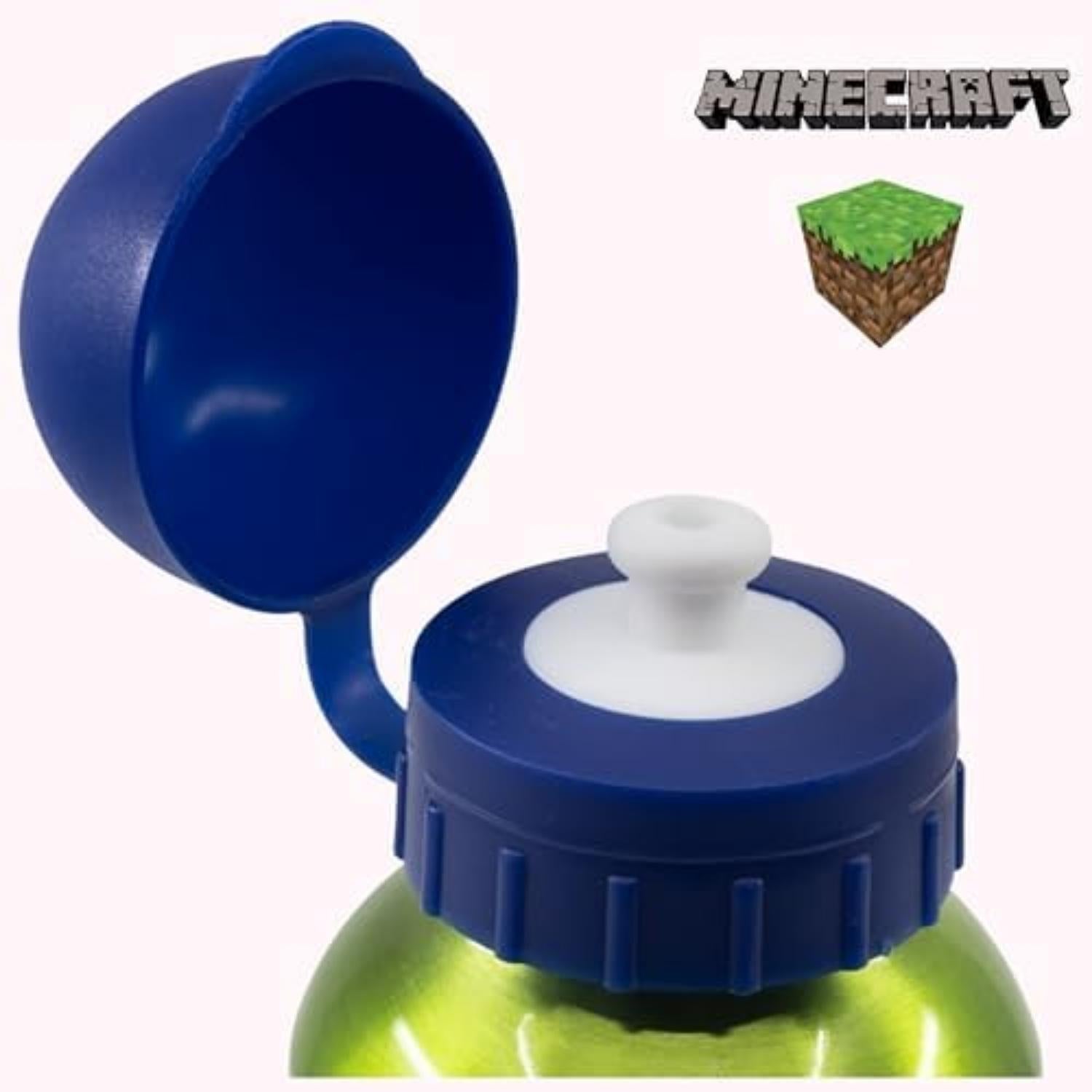 Aluminium Water Bottle 530ml - Minecraft