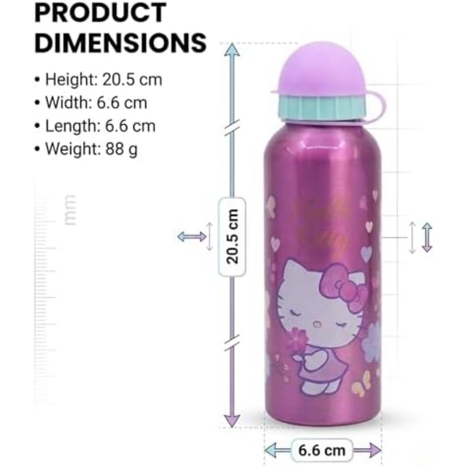 Aluminium Water Bottle 530ml - Hello Kitty
