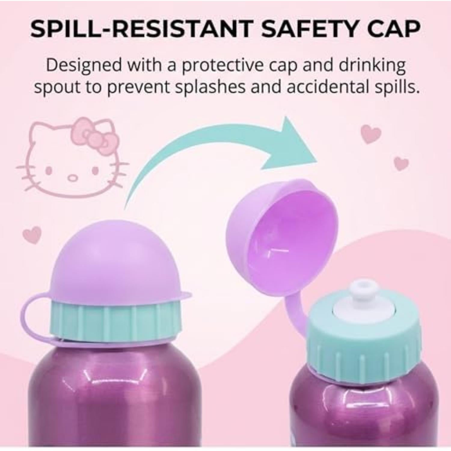 Aluminium Water Bottle 530ml - Hello Kitty