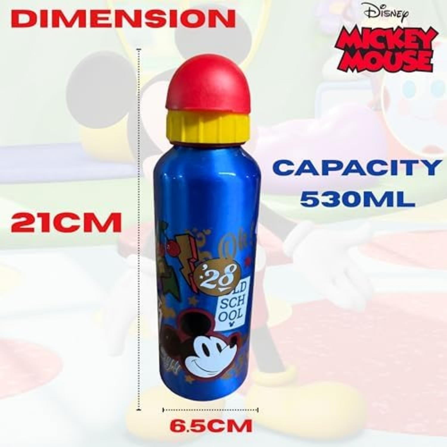 Aluminium Water Bottle 530ml - Mickey Mouse