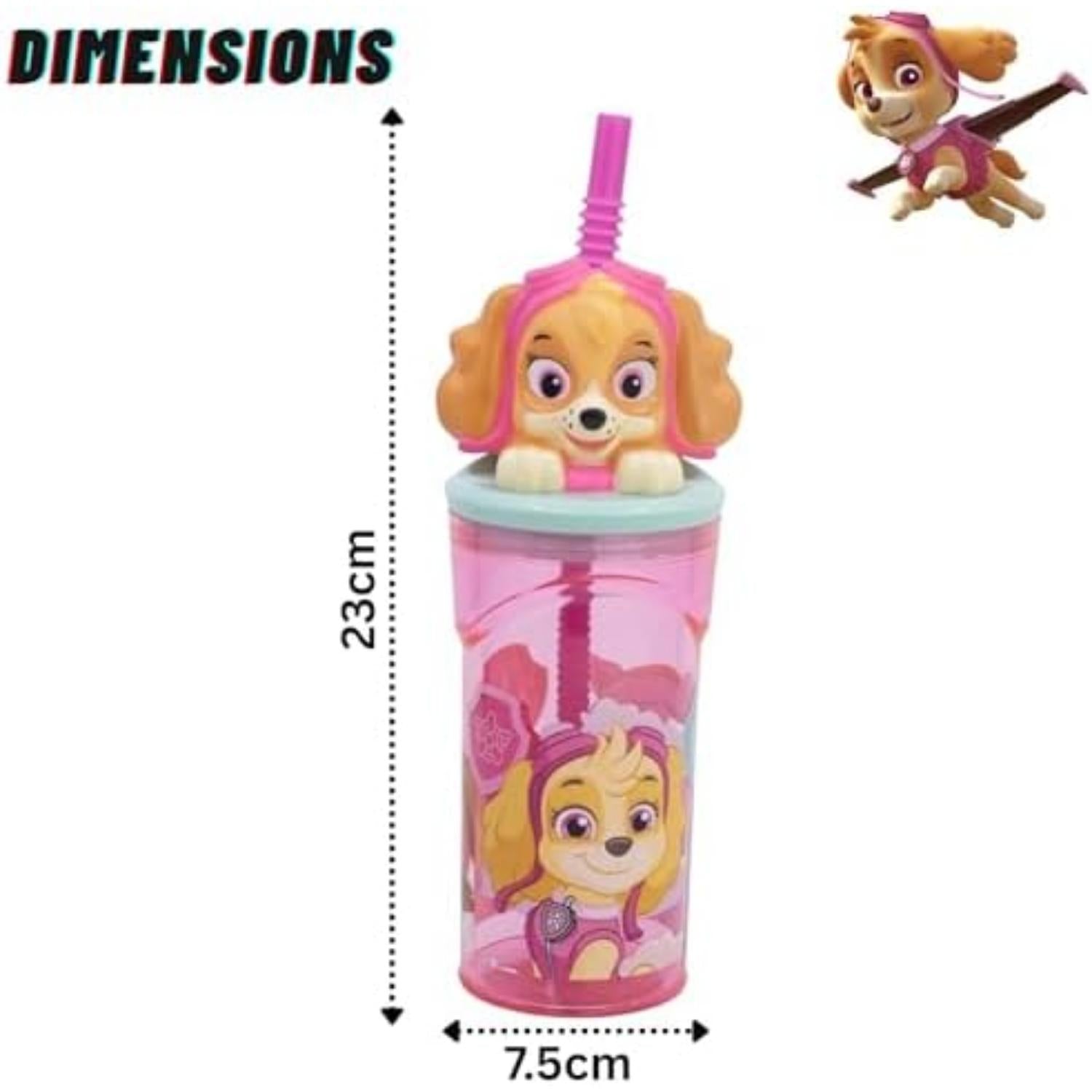 3D Figurine Tumbler with Flexible Straw 360ml