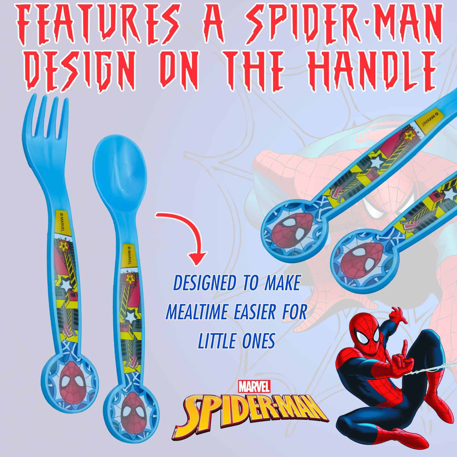 Kids 2 Piece Cutlery Set BPA-Free Plastic Spoon & Fork