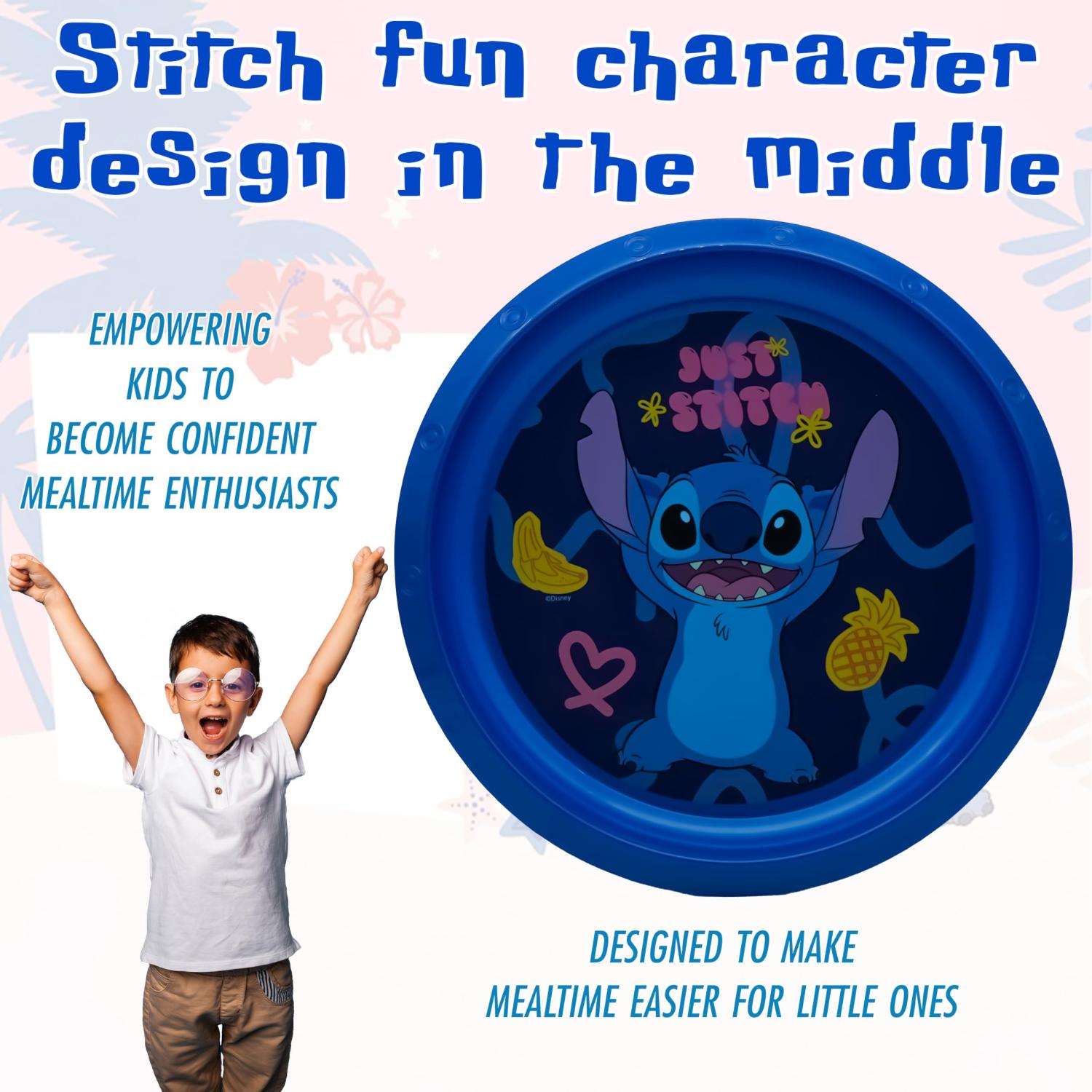 Kids 21.5cm BPA-Free Plastic Plate Reusable Round Snack Plate