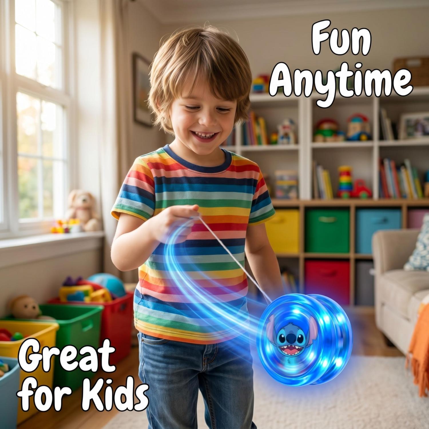 Disney Stitch LED Light-Up YoYo with String - 5.5cm