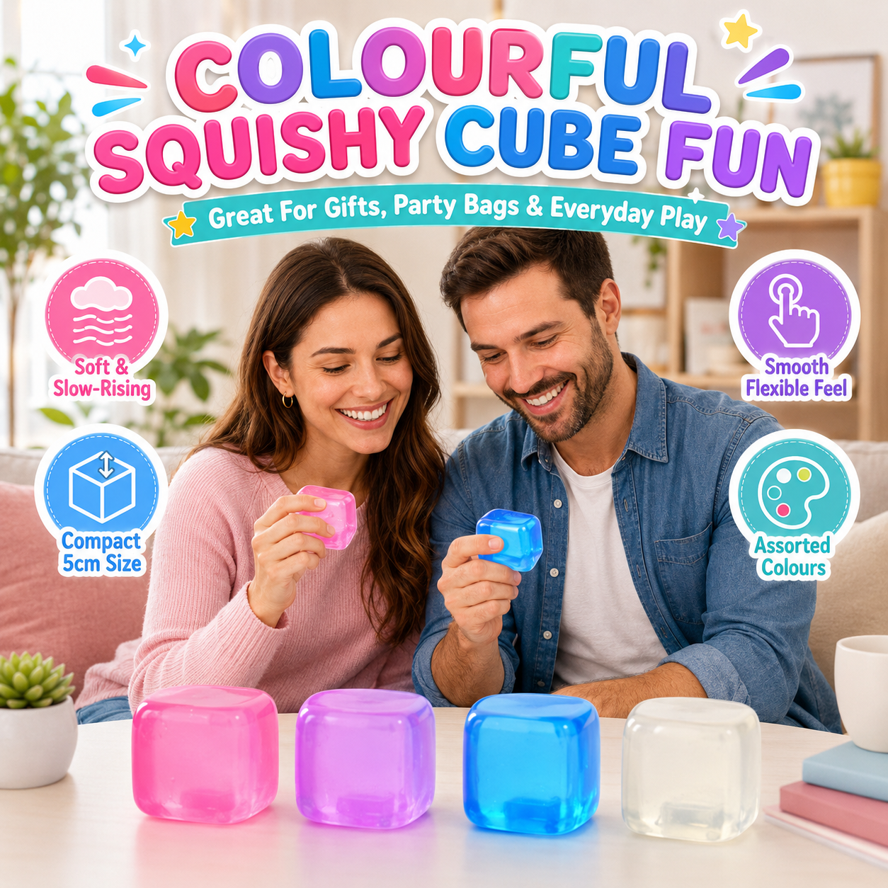 1x Random Squishy Cube Fidget Toy