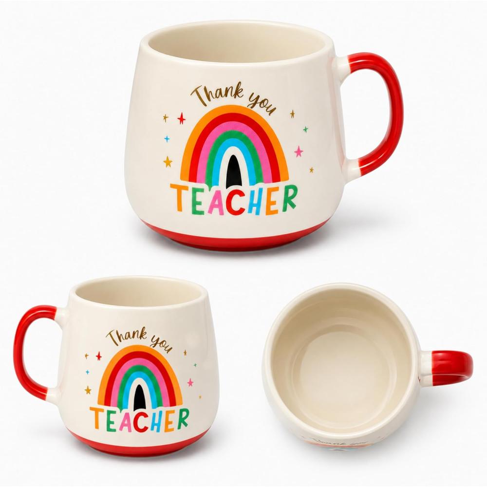 10cm Gold Foil Teacher Ceramic Mug 450ml