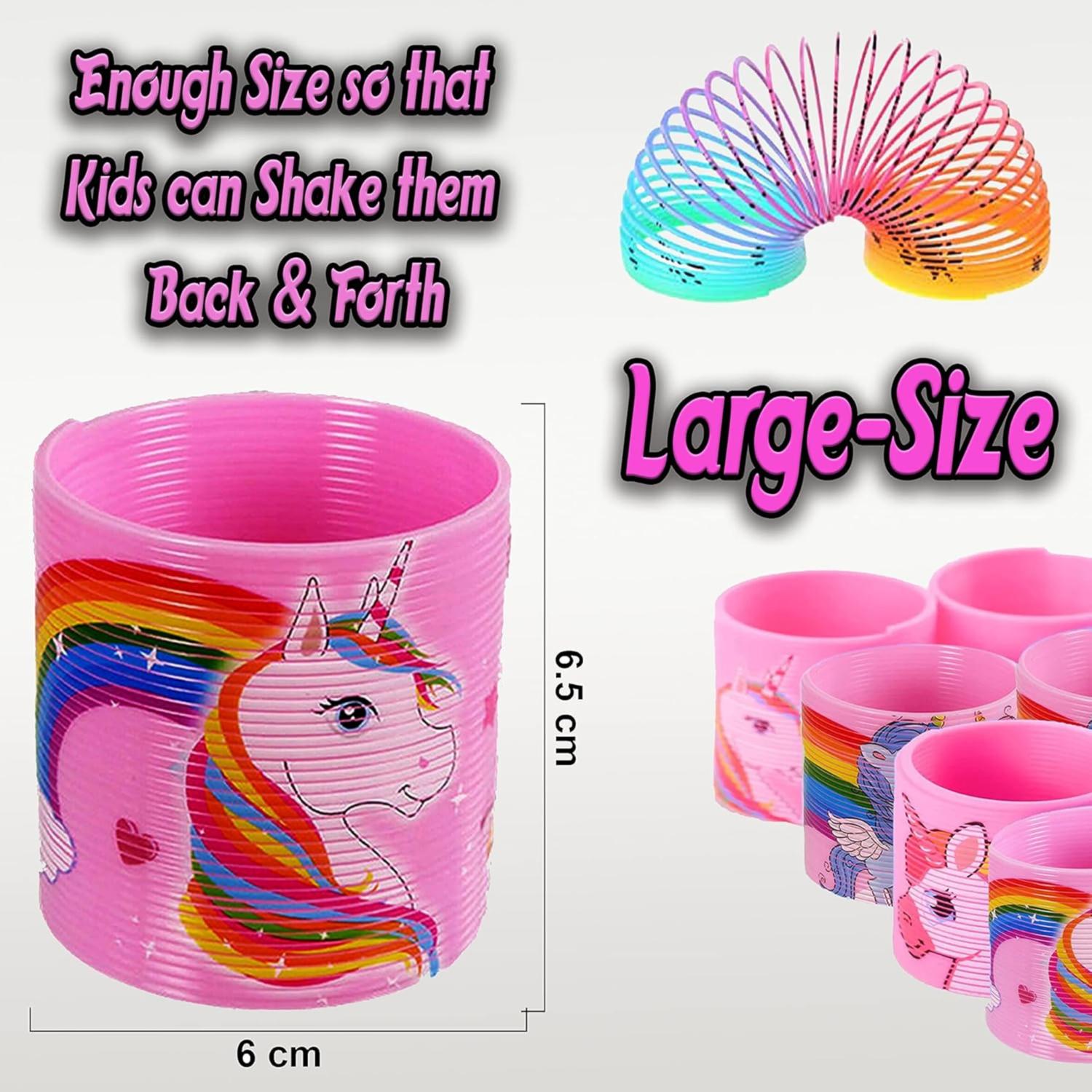 6.5cm Unicorn Rainbow Spring Toy - Assorted