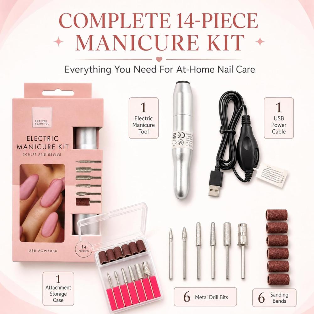 USB Electric Manicure Kit Nail Care Set