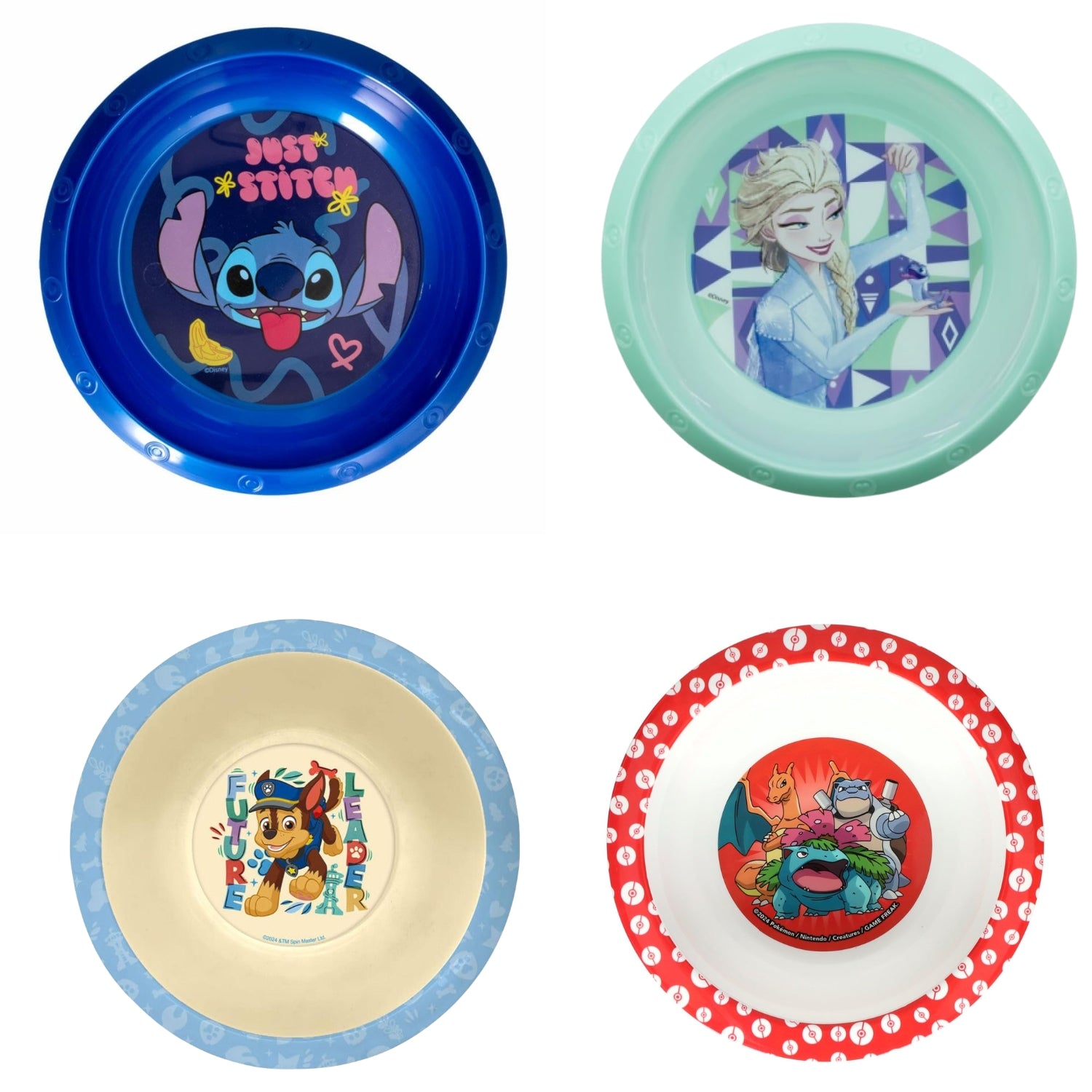 Kids 17cm Bowl BPA-Free Plastic Snack & Cereal Bowl 350ml Dishwasher Safe