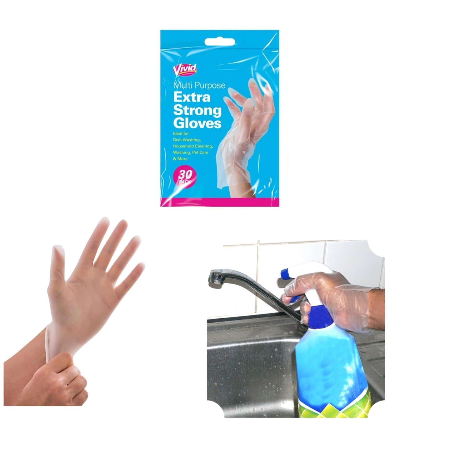 Disposable Food Safe Gloves Waterproof Clear & Vinyl Gloves